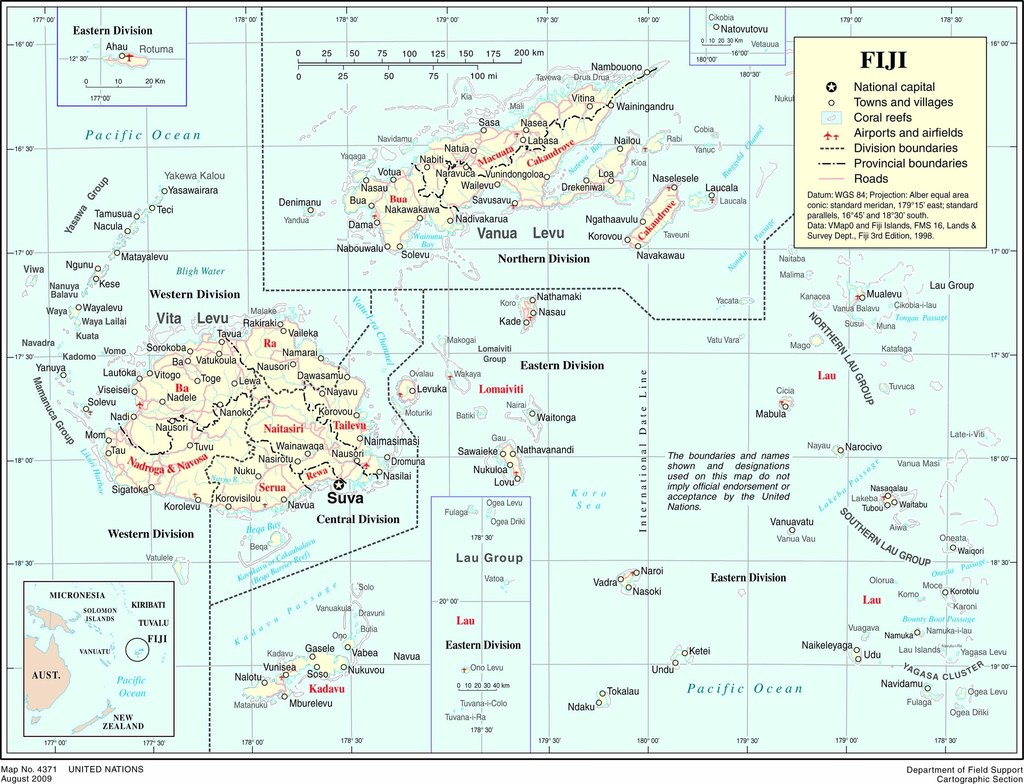 map of fiji islands 