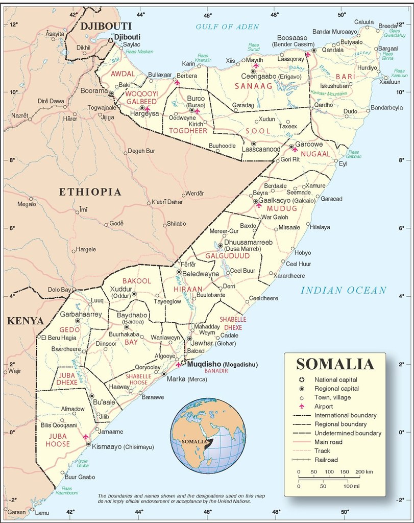 Map of Somalia 