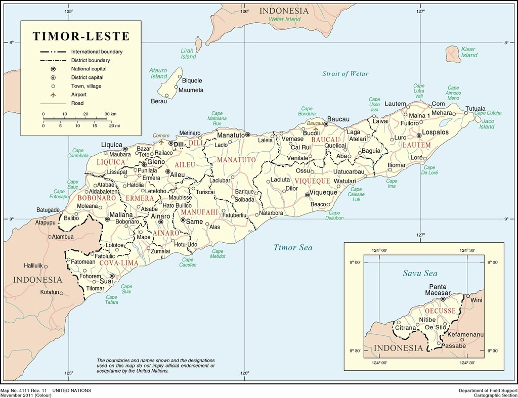 Map of Timor-Leste 