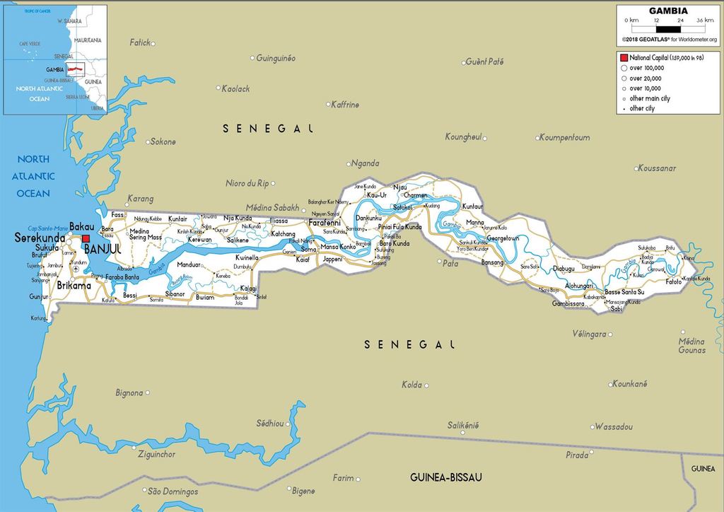 Gambia Road Map