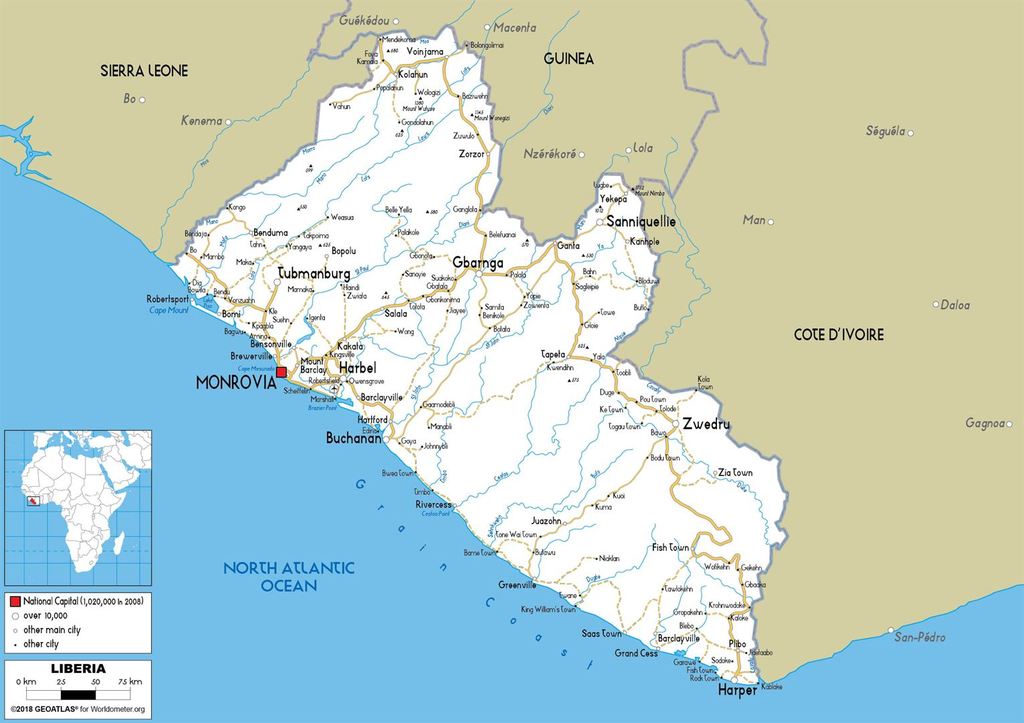 Liberia Road Map