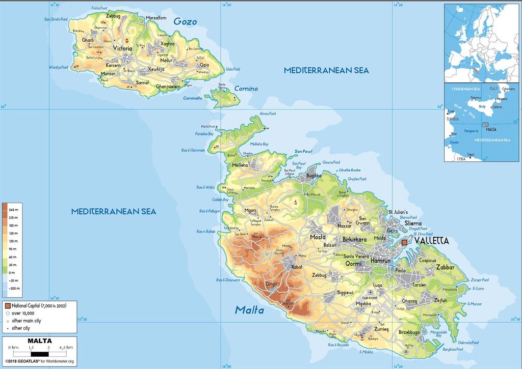 Map of Malta 