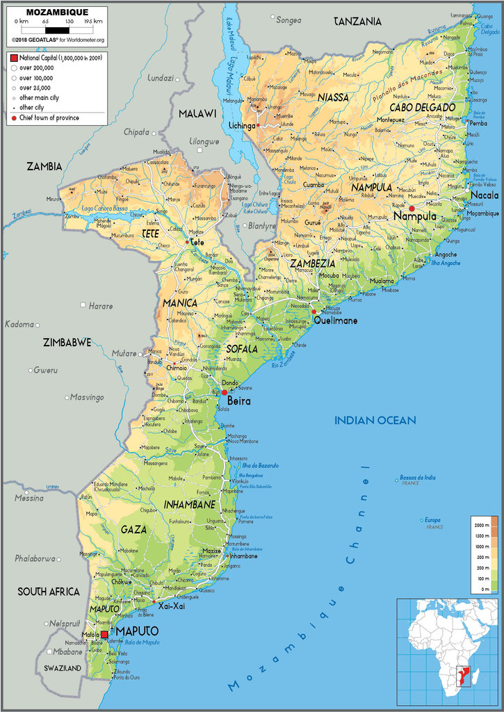 Map of Mozambique 