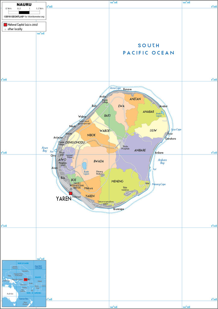 Nauru Political Map