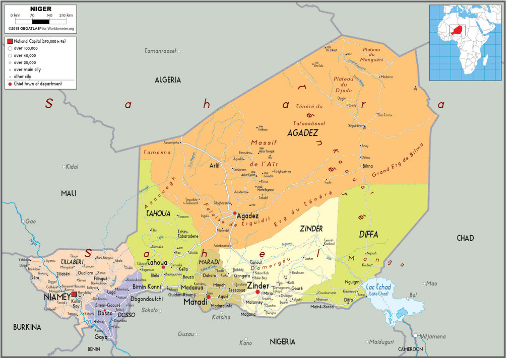 Niger Political Map