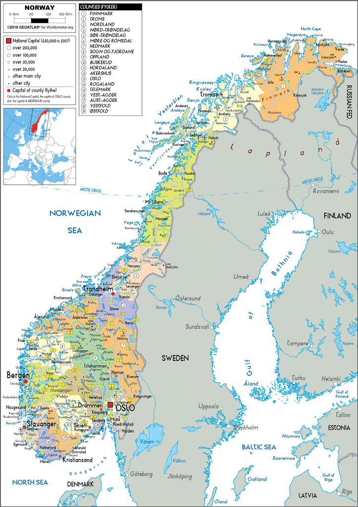Norway Political Map