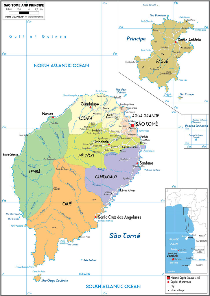 Sao Tome and Principe Political map 