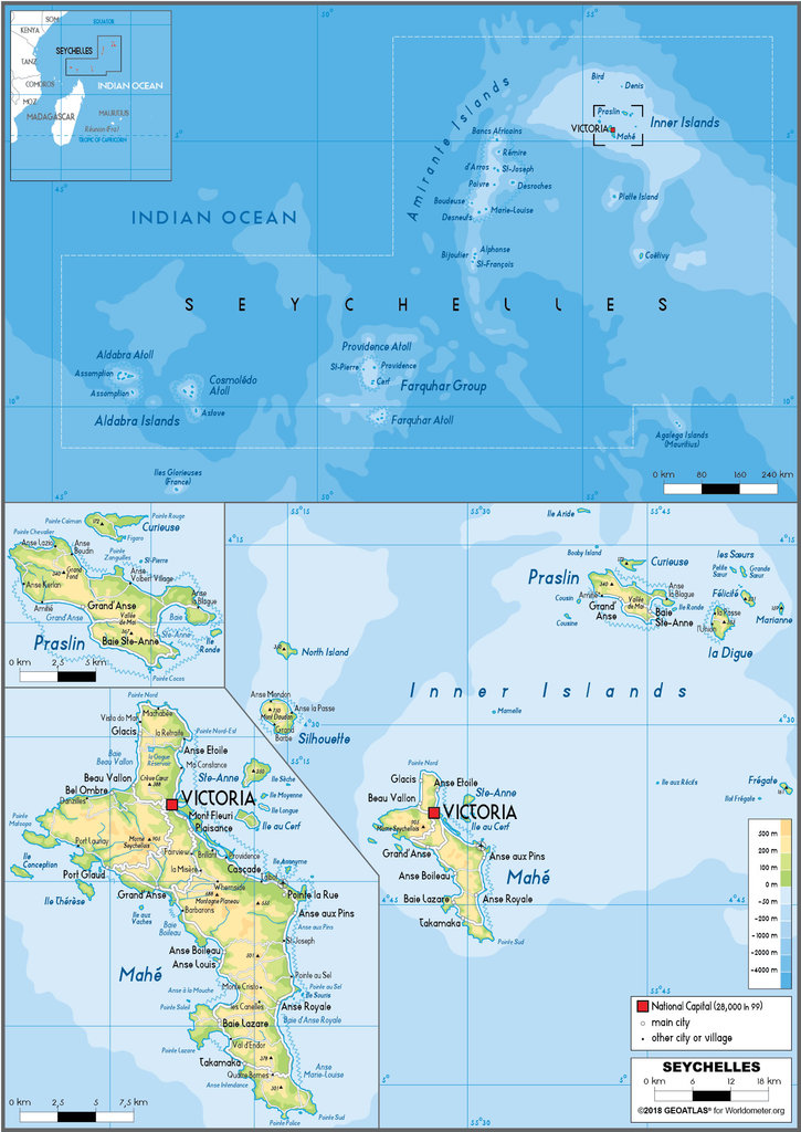Map of Seychelles 
​