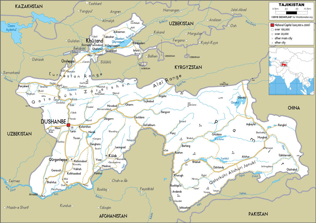 Tajikistan Road Map 