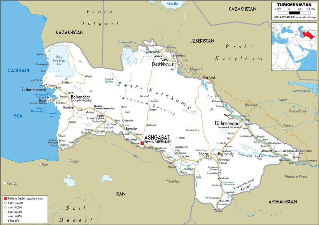 Turkmenistan Road Map 