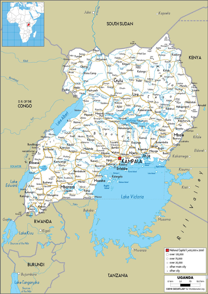 Uganda Road Map 