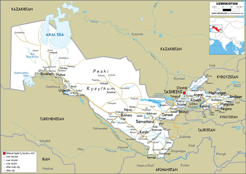 Uzbekistan Road Map 